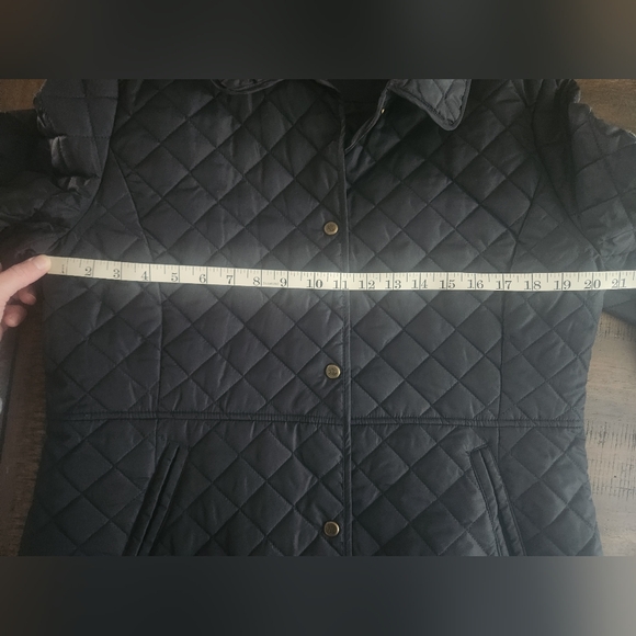 NWT Ralph Lauren Navy Quilted Coat Ladies Large - Picture 9 of 10